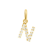 Gigi Clozeau - Pendentif Lucky Letter N, or jaune, diamants