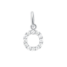 Gigi Clozeau - Pendentif Lucky Letter O, or blanc, diamants
