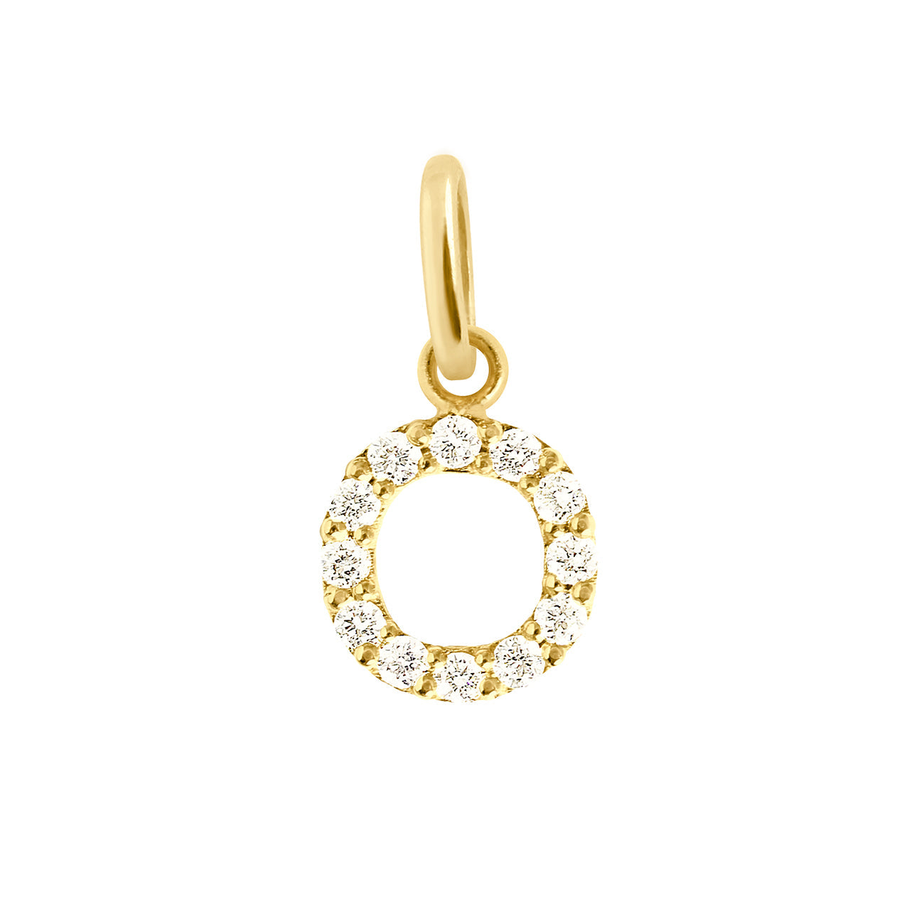 Gigi Clozeau - Pendentif Lucky Letter O, or jaune, diamants
