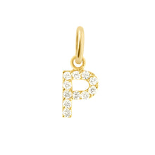 Gigi Clozeau - Pendentif Lucky Letter P, or jaune, diamants