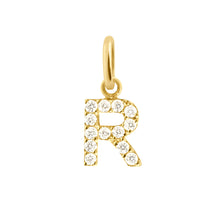 Gigi Clozeau - Pendentif Lucky Letter R, or jaune, diamants