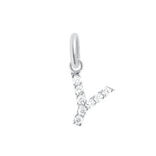 Gigi Clozeau - Pendentif Lucky Letter Y, or blanc, diamants