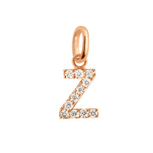 Gigi Clozeau - Pendentif Lucky Letter Z, or rose, diamants