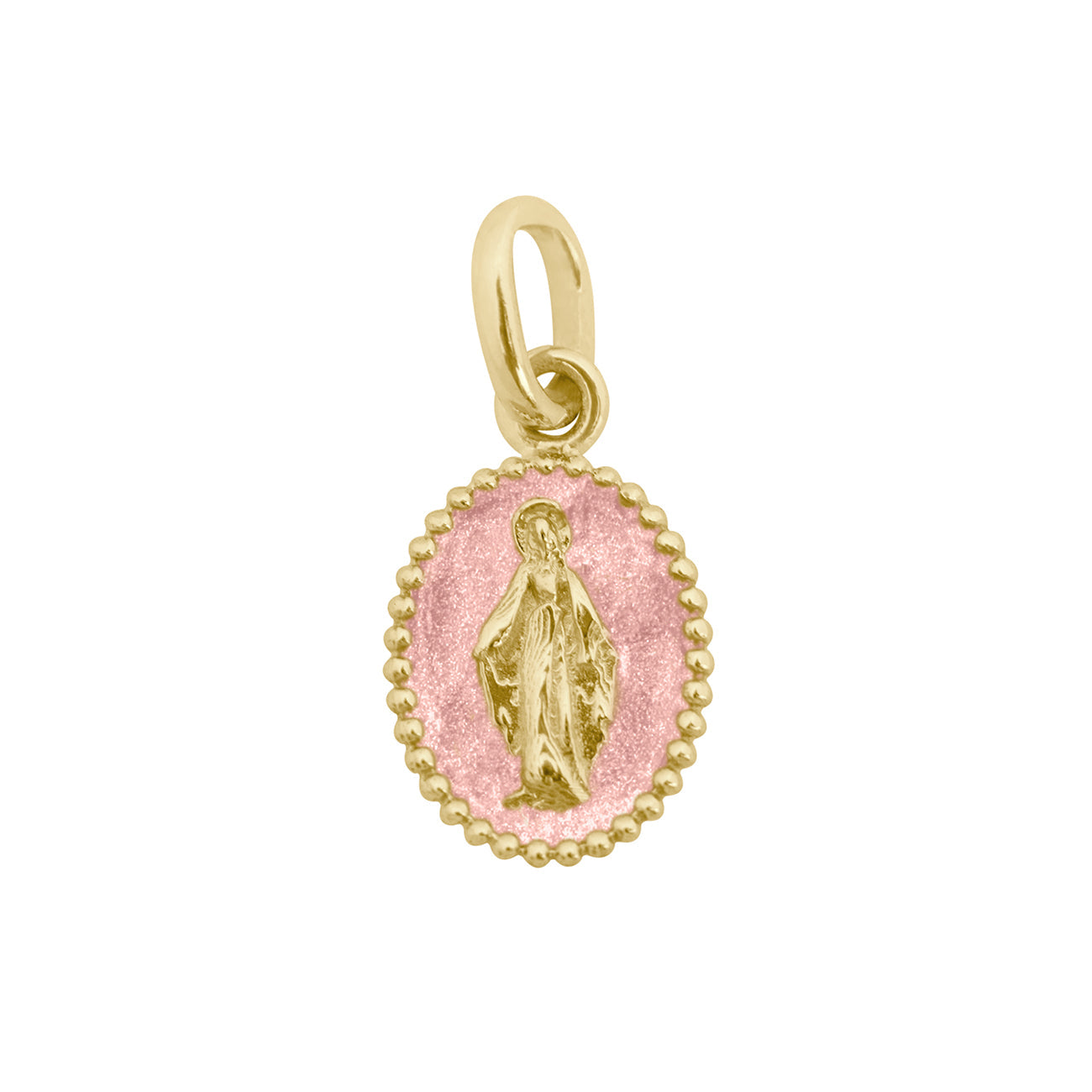 Gigi Clozeau - Pendentif Madone résine blush, or jaune