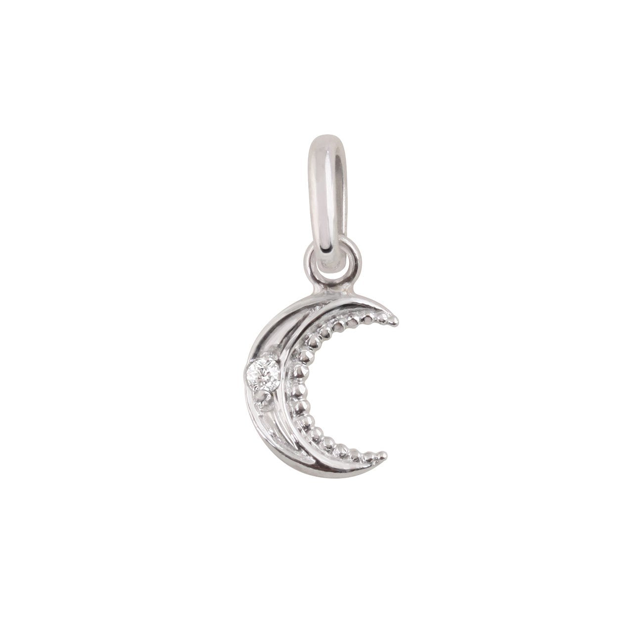 Pendentif Lune Et étoile Avec Perle De Tahiti - Zircon Blanc - Alliage, Neuf Sans Emballage