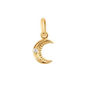 Gigi Clozeau - Pendentif petite Lune, diamant, or jaune