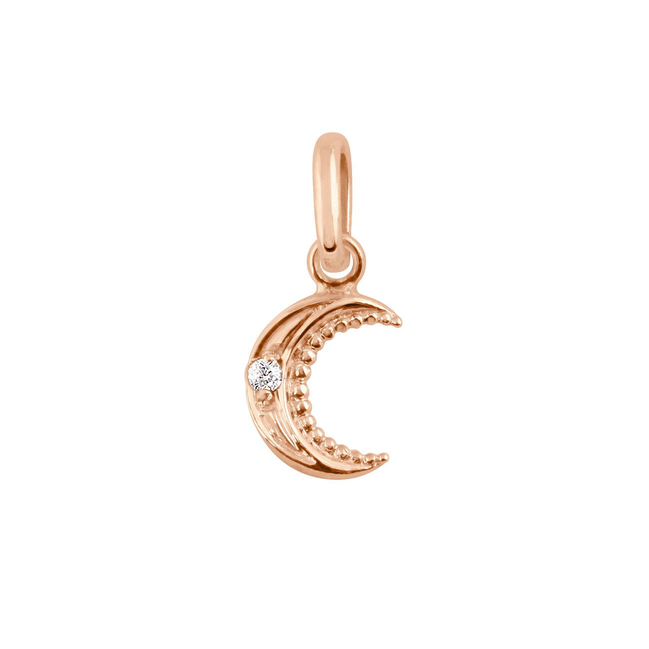 Petite Moon diamond pendant, Rose Gold – Gigi Clozeau créateur