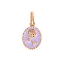 Gigi Clozeau - Pendentif Rose résine parme, or rose