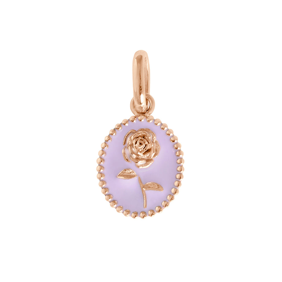 Gigi Clozeau - Pendentif Rose résine parme, or rose