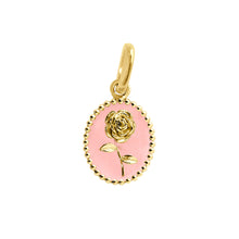 Gigi Clozeau - Pendentif Rose résine rose bébé, or jaune