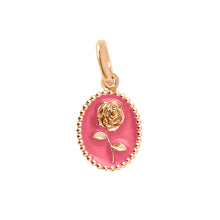 Gigi Clozeau - Pendentif Rose résine rose fluo, or rose