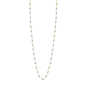 Gigi Clozeau - Sautoir aqua Classique Gigi, or jaune, 86 cm
