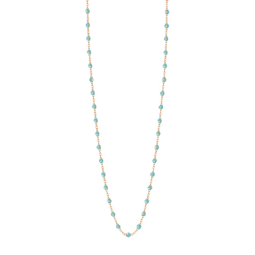 Gigi Clozeau - Sautoir aqua Classique Gigi, or rose, 86 cm