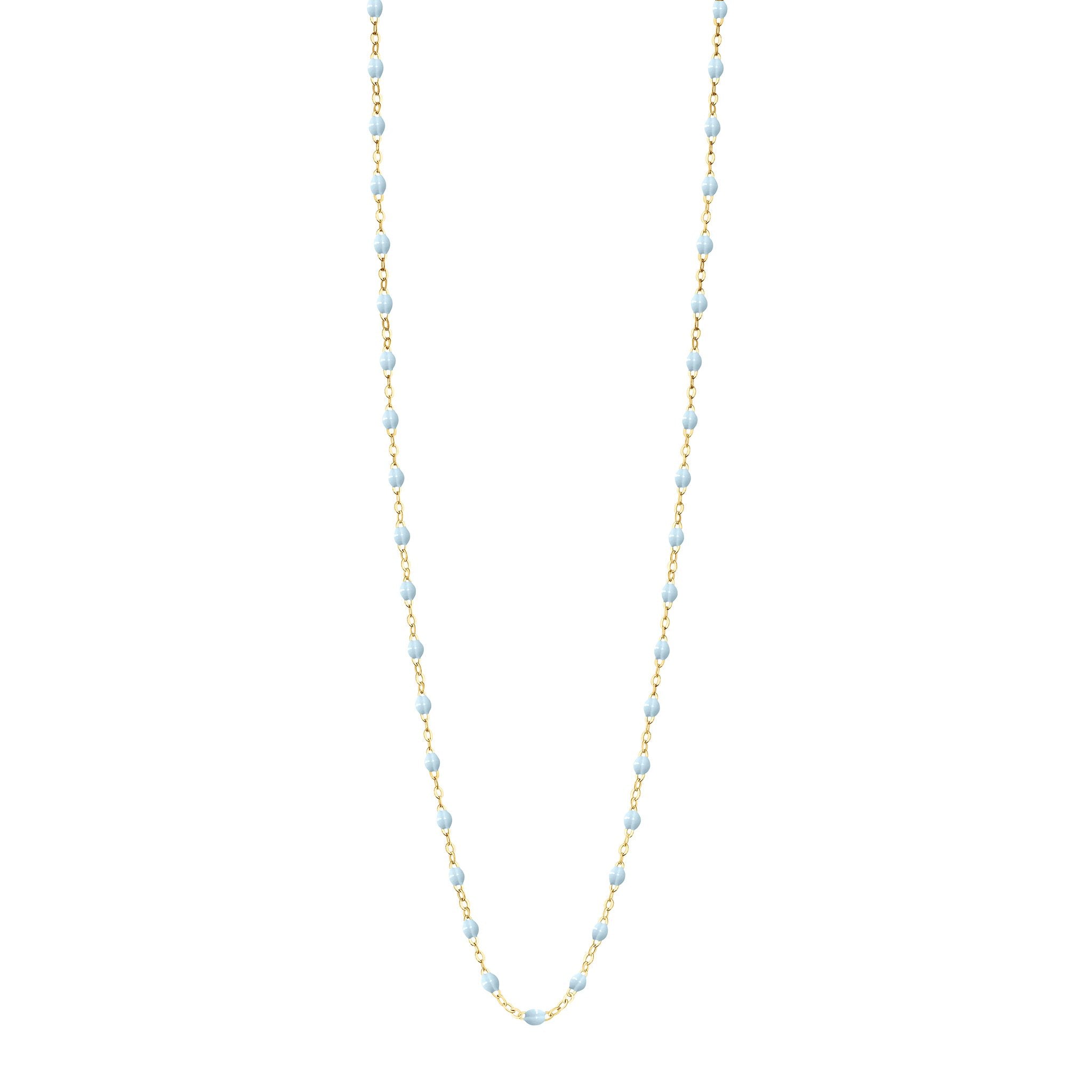 Gigi Clozeau - Sautoir bleu layette Classique Gigi, or jaune, 60 cm
