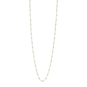 Gigi Clozeau - Sautoir bleu layette Classique Gigi, or jaune, 60 cm
