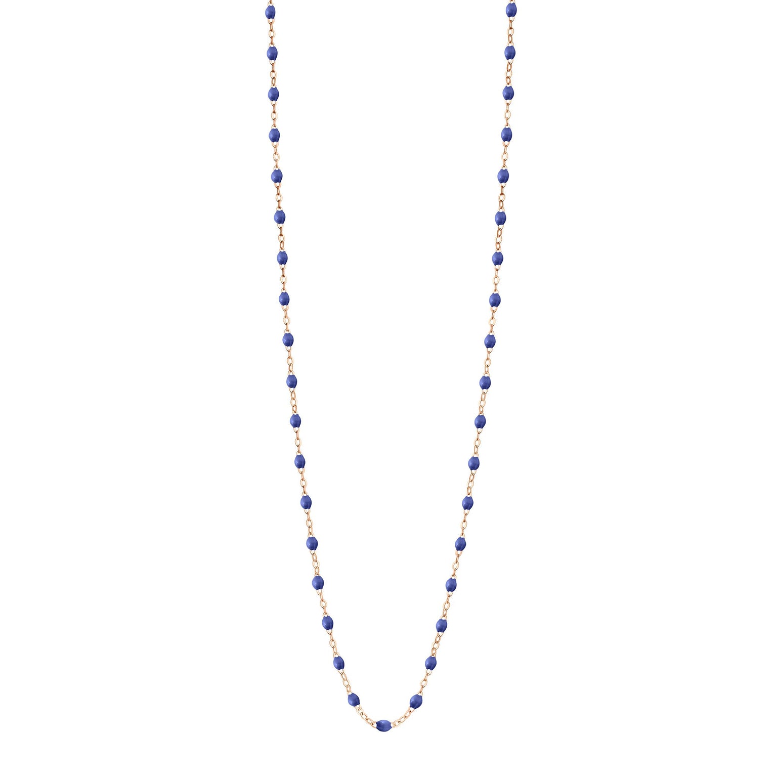 Gigi Clozeau - Sautoir bleuet Classique Gigi, or rose, 86 cm