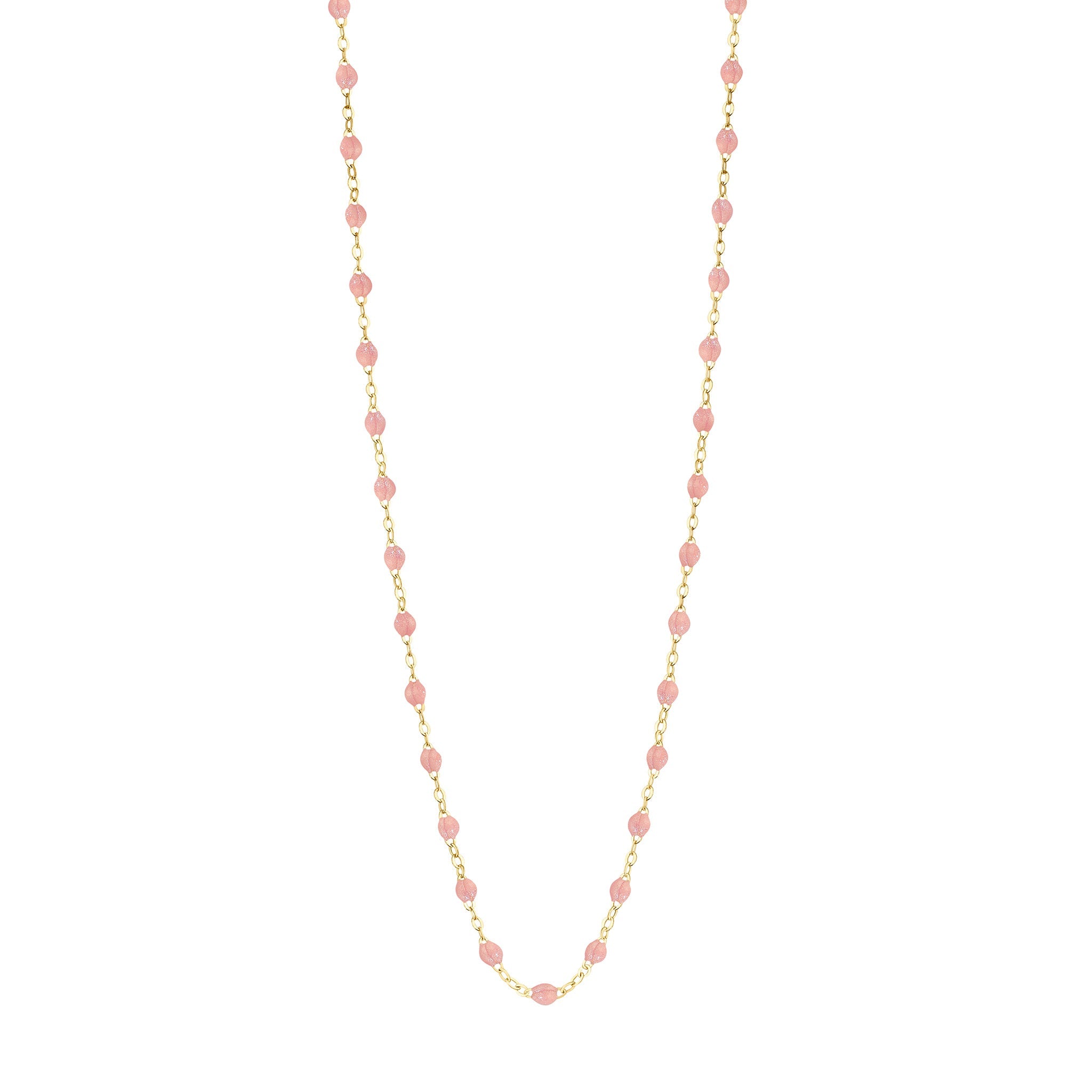 Gigi Clozeau - Sautoir blush Classique Gigi, or jaune, 60 cm