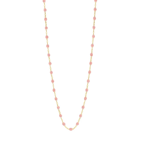 Gigi Clozeau - Sautoir blush Classique Gigi, or jaune, 60 cm