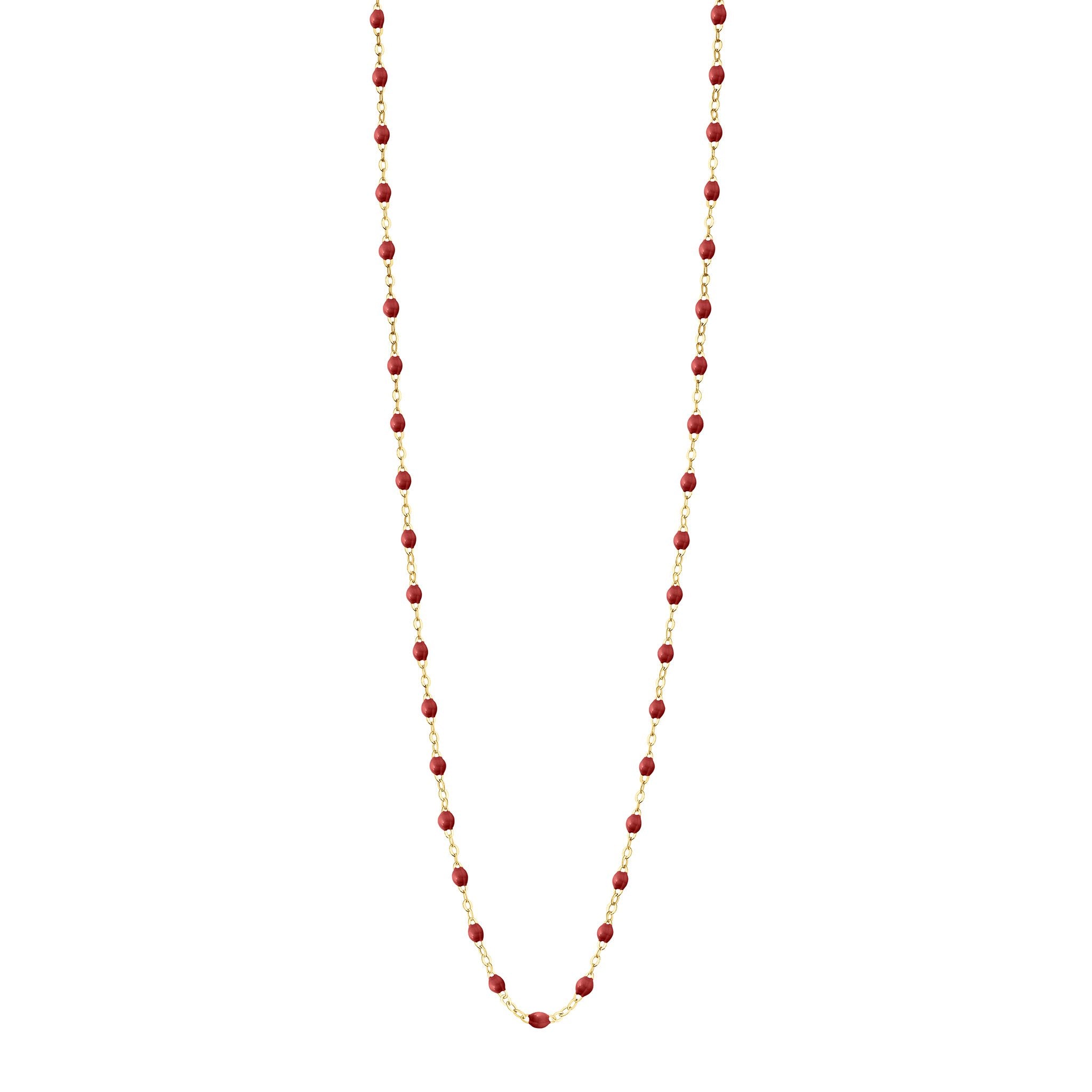 Gigi Clozeau - Sautoir bordeaux Classique Gigi, or jaune, 60 cm