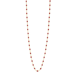 Gigi Clozeau - Sautoir bordeaux Classique Gigi, or jaune, 60 cm