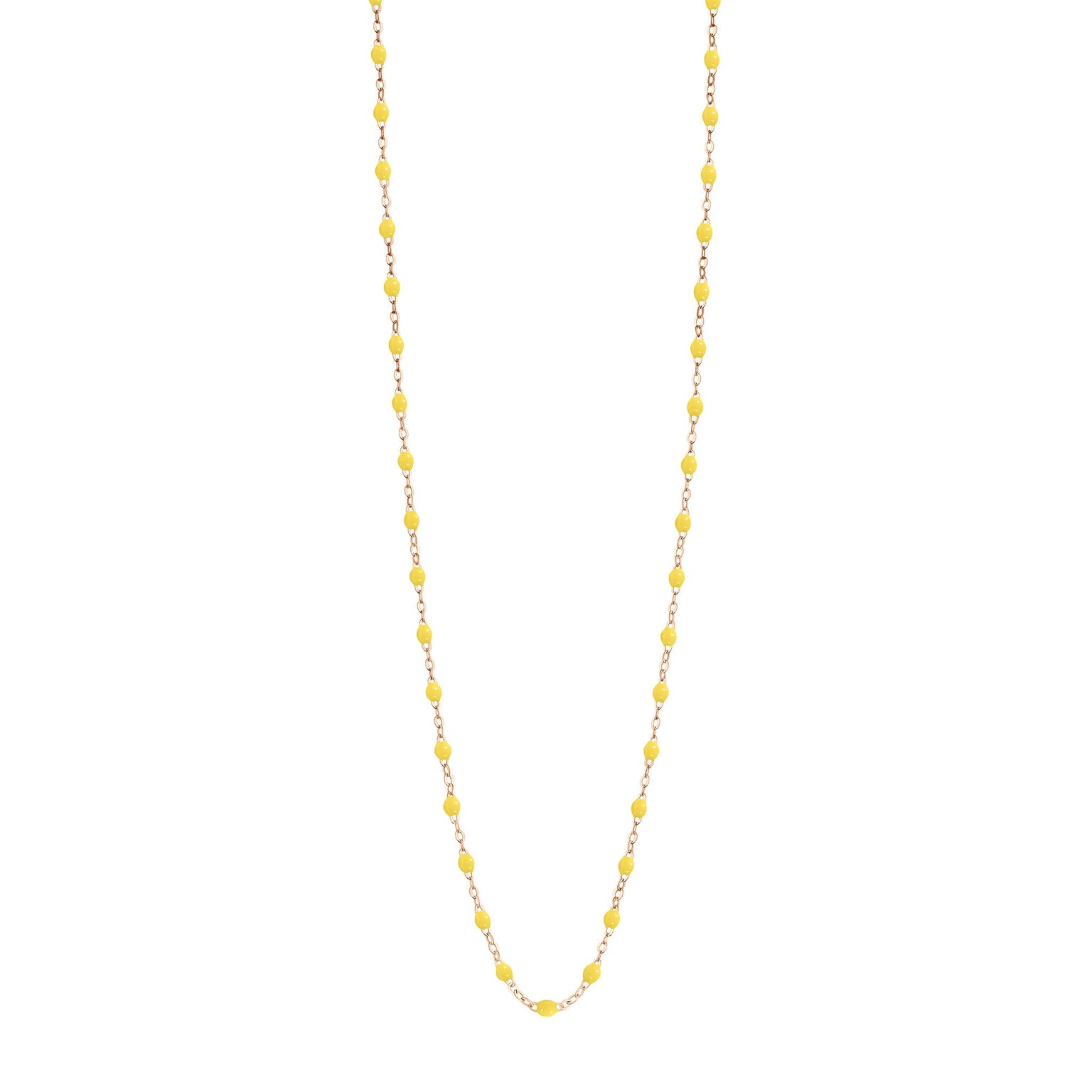 Gigi Clozeau - Sautoir citron Classique Gigi, or rose, 86 cm