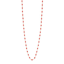 Gigi Clozeau - Sautoir coquelicot Classique Gigi, or rose, 60 cm