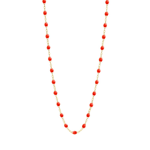 Gigi Clozeau - Sautoir corail Classique Gigi, or jaune, 60 cm