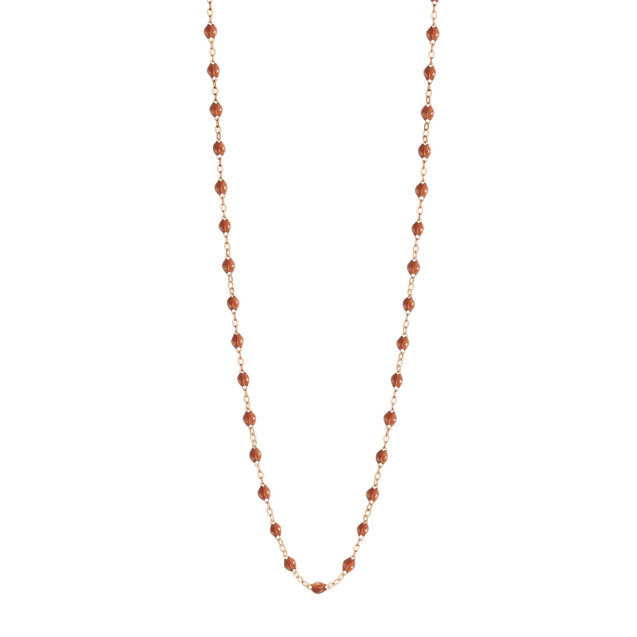 Gigi Clozeau - Sautoir fauve Classique Gigi, or rose, 60 cm