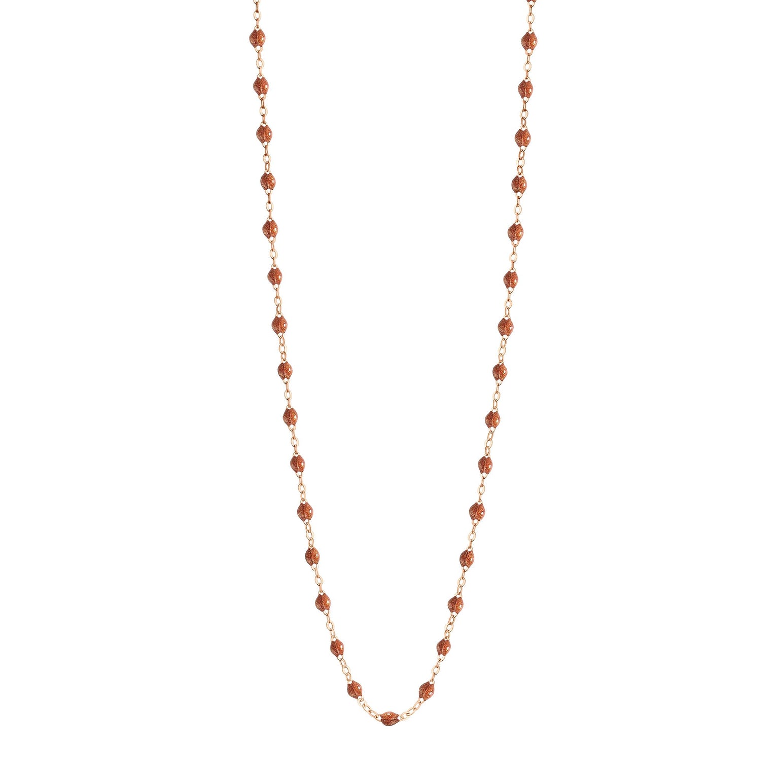 Gigi Clozeau - Sautoir fauve Classique Gigi, or rose, 60 cm