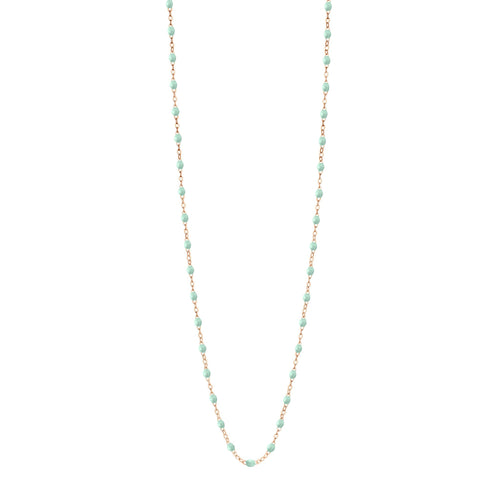 Gigi Clozeau - Sautoir jade Classique Gigi, or rose, 60 cm