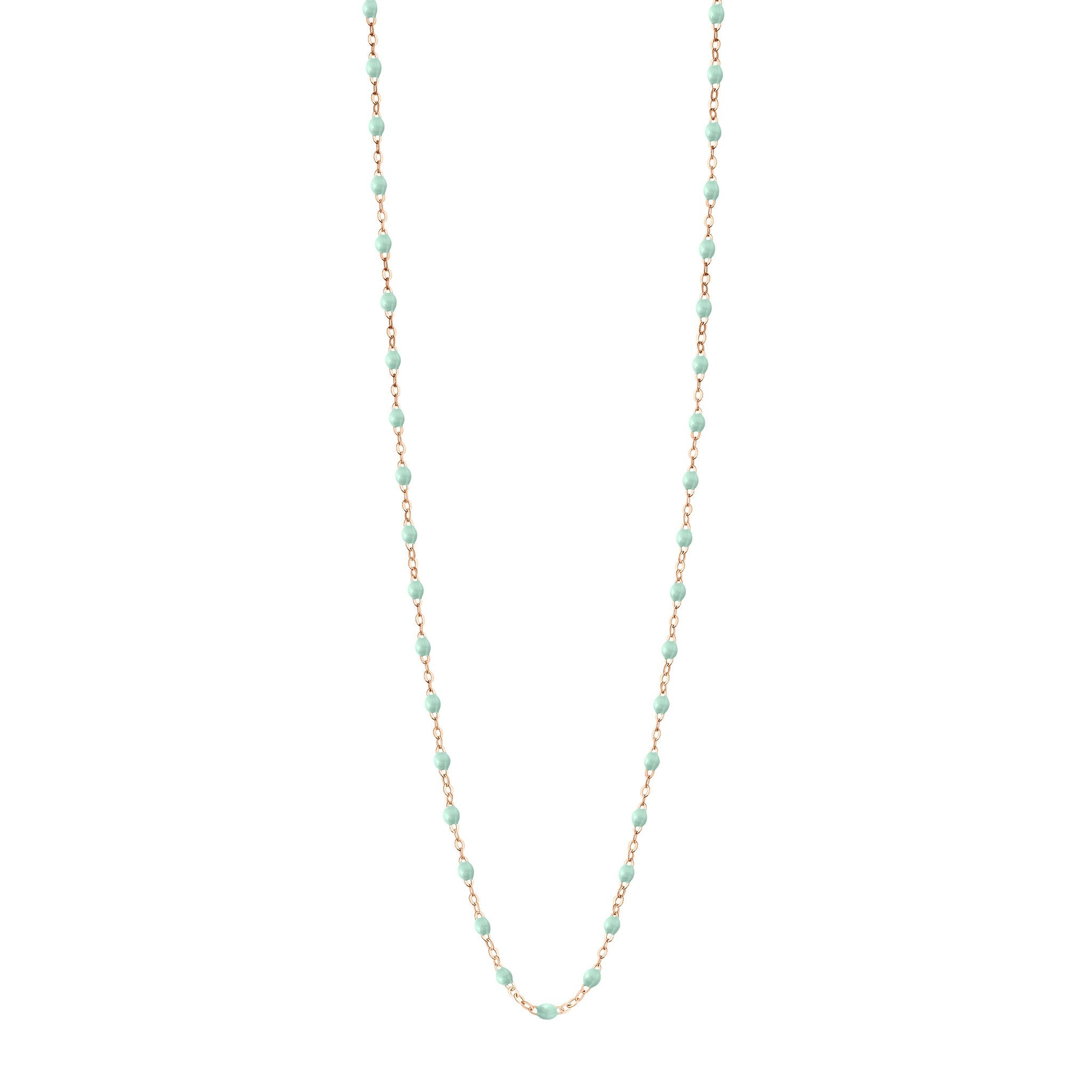 Gigi Clozeau - Sautoir jade Classique Gigi, or rose, 86 cm