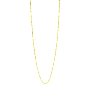 Gigi Clozeau - Sautoir jaune fluo Classique Gigi, or jaune, 60 cm