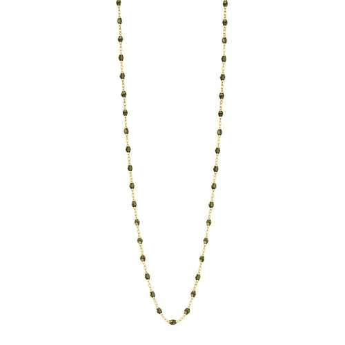 Gigi Clozeau - Sautoir kaki Classique Gigi, or jaune, 86 cm