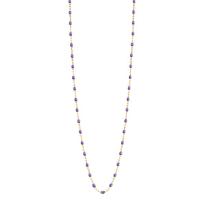 Gigi Clozeau - Sautoir mauve Classique Gigi, or jaune, 60 cm