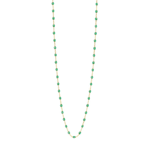 Gigi Clozeau - Sautoir menthe Classique Gigi, or jaune, 86 cm