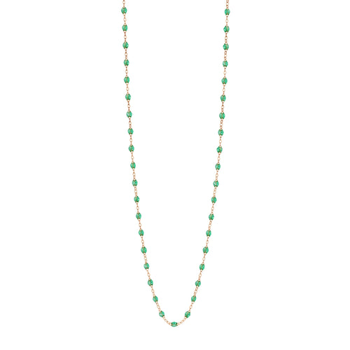 Gigi Clozeau - Sautoir menthe Classique Gigi, or rose, 60 cm