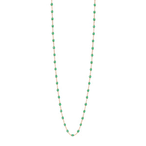 Gigi Clozeau - Sautoir menthe Classique Gigi, or rose, 60 cm