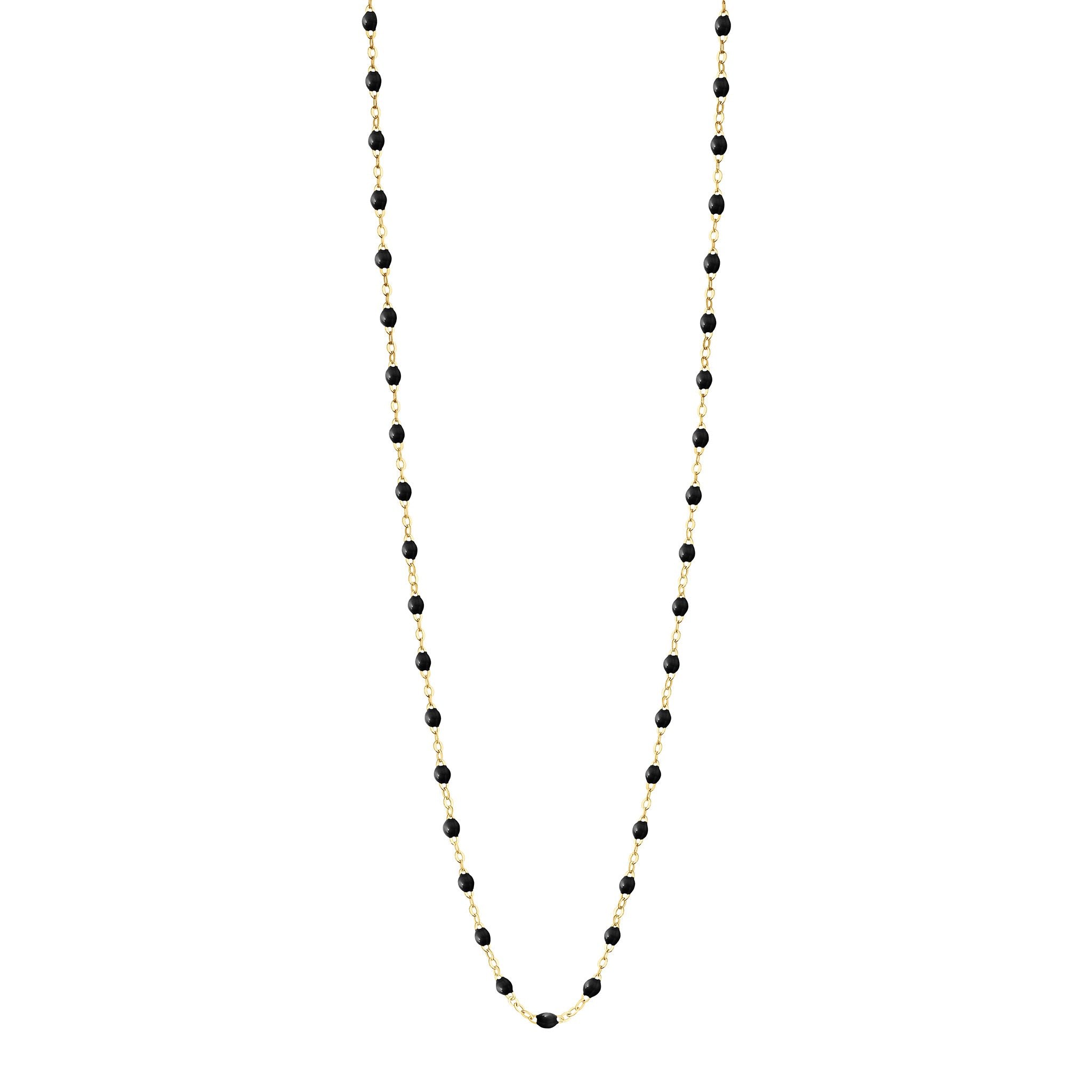 Gigi Clozeau - Sautoir noir Classique Gigi, or jaune, 60 cm