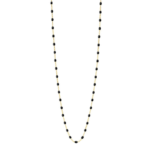 Gigi Clozeau - Sautoir noir Classique Gigi, or jaune, 60 cm