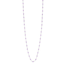 Gigi Clozeau - Sautoir parme Classique Gigi, or blanc, 60 cm
