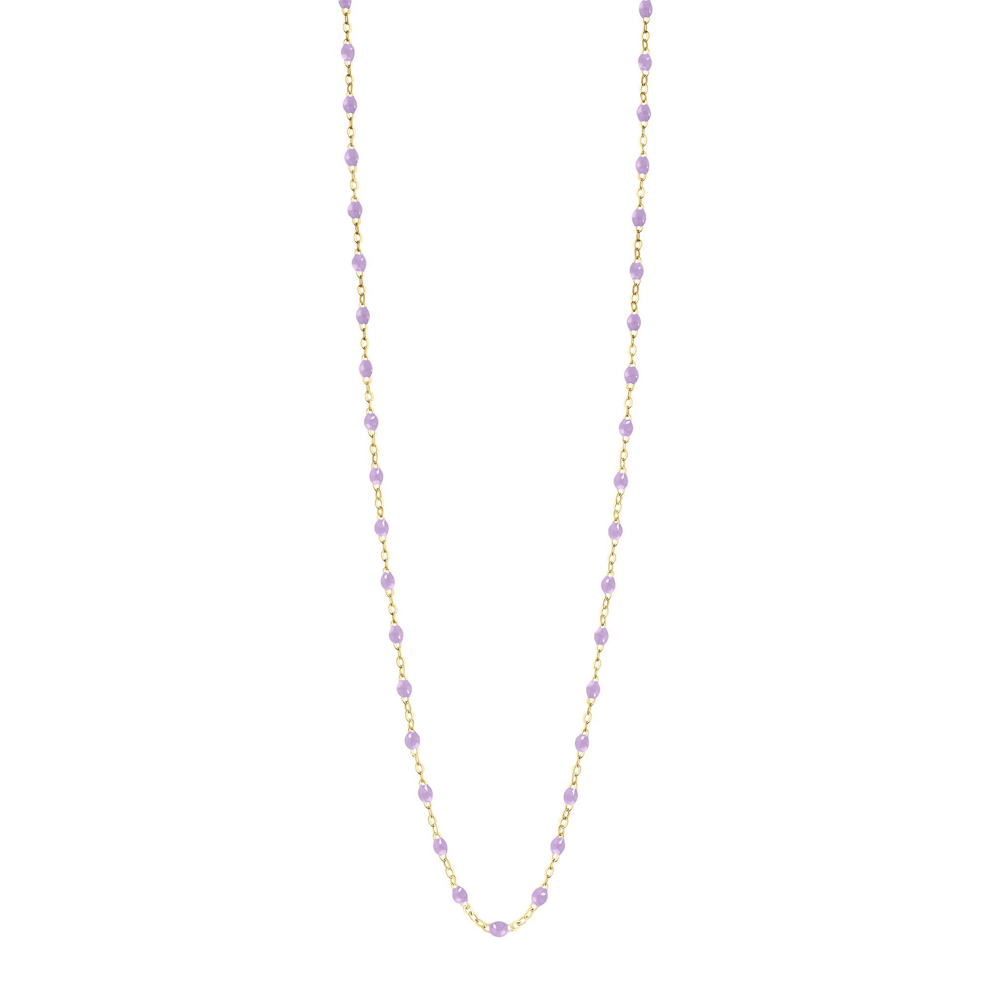 Gigi Clozeau - Sautoir parme Classique Gigi, or jaune, 86 cm