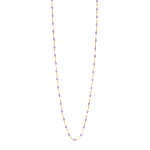 Gigi Clozeau - Sautoir parme Classique Gigi, or jaune, 86 cm