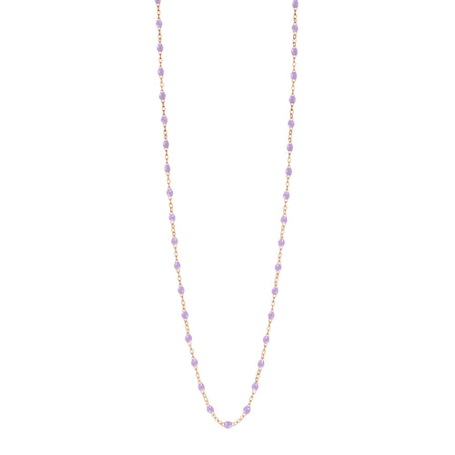 Gigi Clozeau - Sautoir parme Classique Gigi, or rose, 86 cm