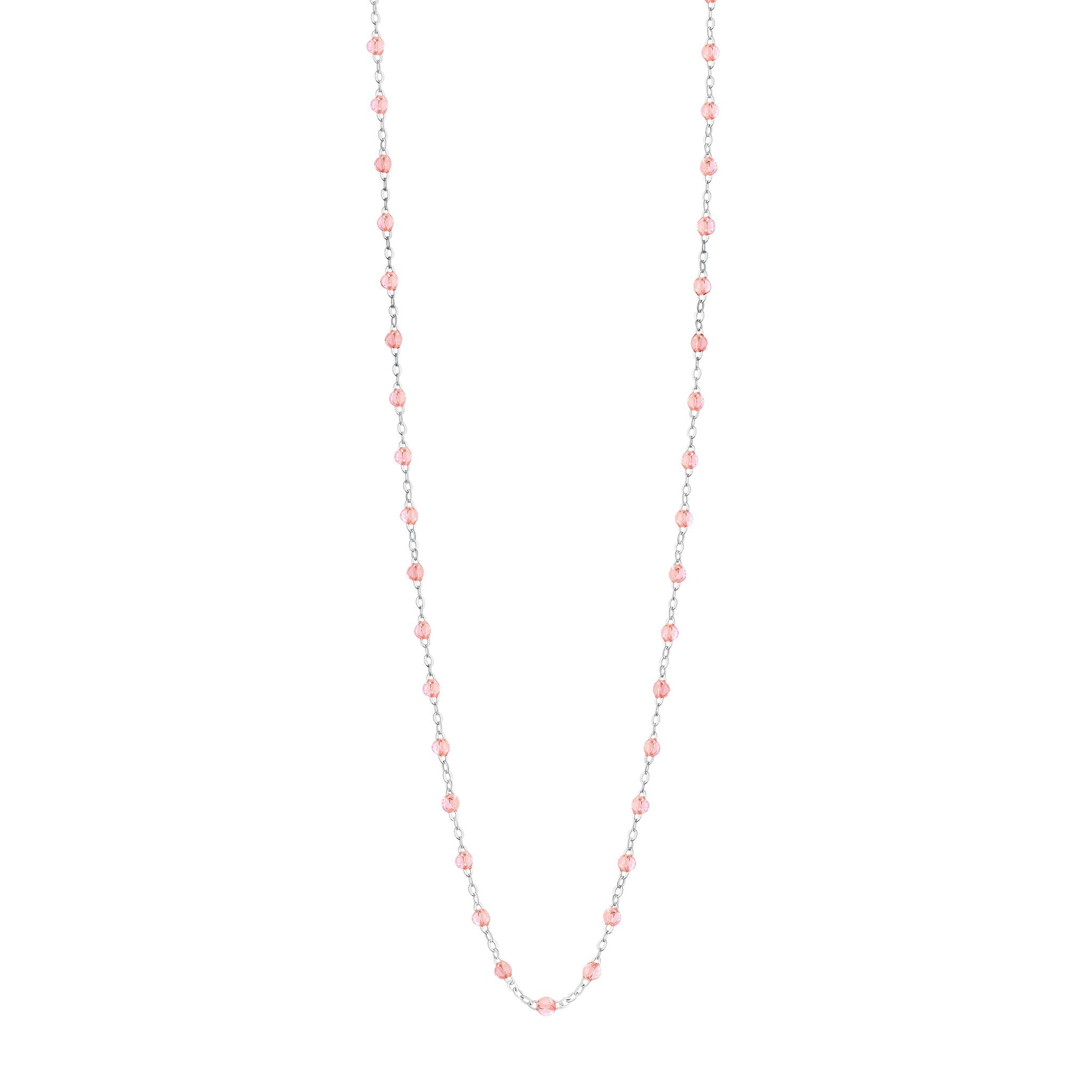Gigi Clozeau - Sautoir rosée Classique Gigi, or blanc, 60 cm