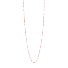 Gigi Clozeau - Sautoir rosée Classique Gigi, or blanc, 60 cm