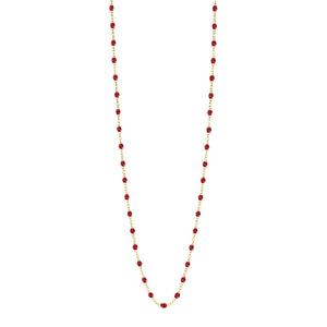Gigi Clozeau - Sautoir rouge Classique Gigi, or jaune, 60 cm