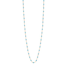 Gigi Clozeau - Sautoir turquoise Classique Gigi, or rose, 60 cm