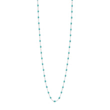 Gigi Clozeau - Sautoir turquoise vertClassique Gigi, or blanc, 60 cm