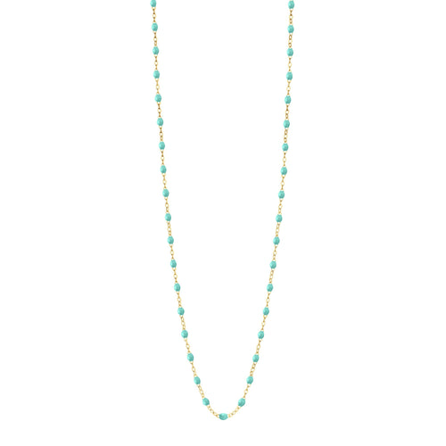 Gigi Clozeau - Sautoir vert d'eau Classique Gigi, or jaune, 60 cm