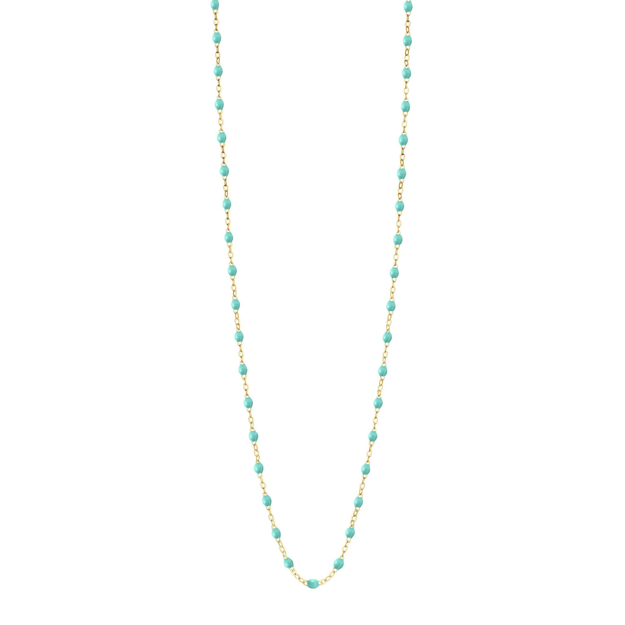 Gigi Clozeau - Sautoir vert d'eau Classique Gigi, or jaune, 86 cm